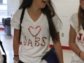 Students wore white as a reminder of Jablonski's presence at the school.