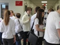 Students decked in white are around every corner.