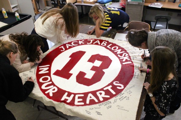 Sophomore Jack Jablonski in everyone’s prayers