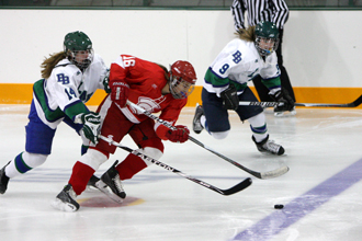 Freshmen girls lace up for varsity hockey team