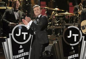 Timberlake performed two songs off of his new album, "Suit & Tie" and "Pusher Love Girl," at this years Grammy's. 