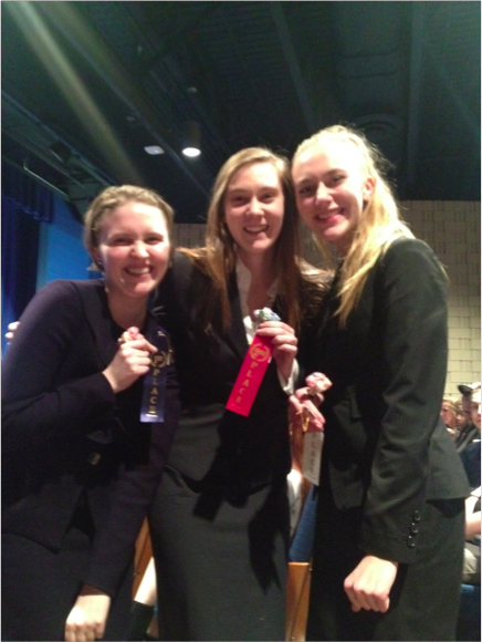 Junior Laura Shannon (left) placed first at both the conference and section tournament, only to be shaken up at State by a plagiarism scandal. 