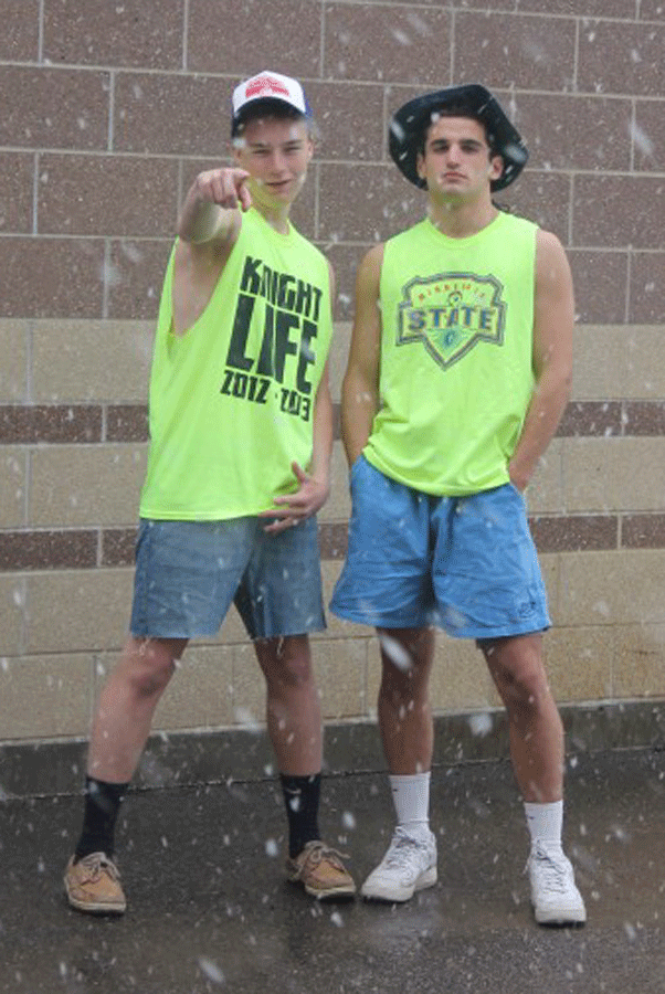 Juniors Will Jarvis and Eric Wagner always dress in style, no matter the weather.