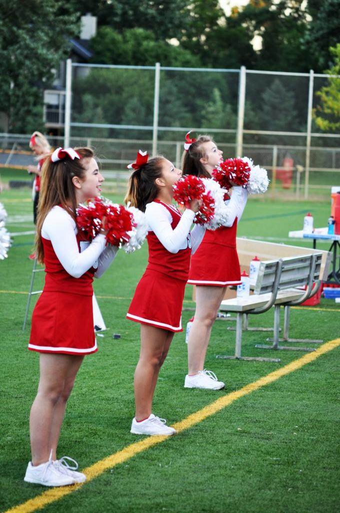 So far, the BSM cheerleaders cheer only at football games. 