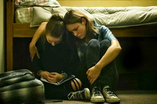 Larson (right) gives an honest and heart wrenching  performance as the supervisor at foster care facility for at-risk youth. 