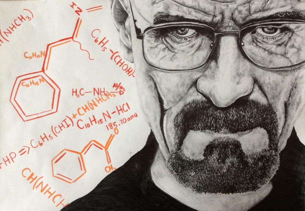 Senior Jeremy Pastir submitted this piece, Walter White, to the MSAA competition, earning an honorable mention for it. 