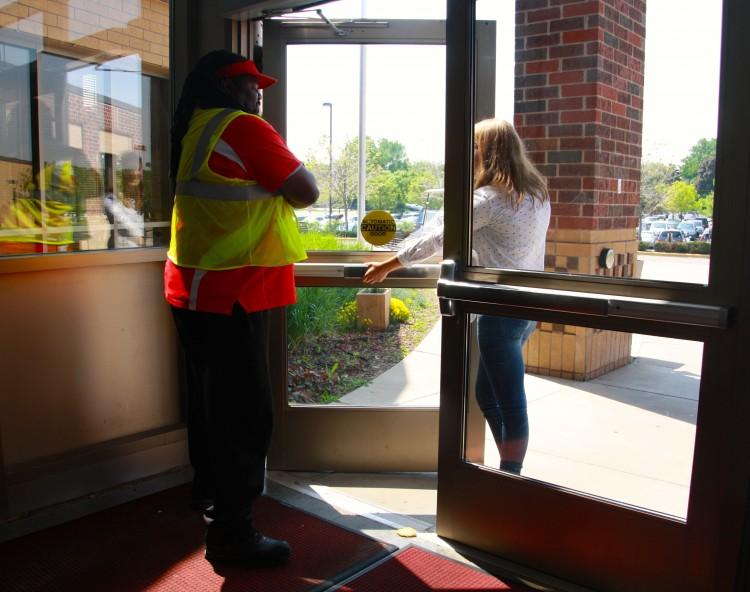 BSMs recently updated security system requires students to scan electronic ID cards if they need to enter the building during school hours.