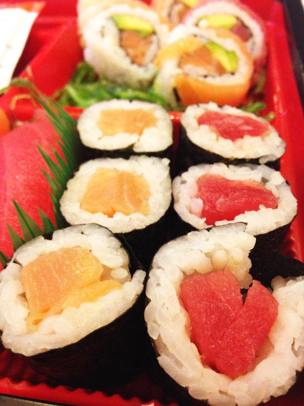 The raw fish in sushi provides essential fish oils and protein to improve brain function. 
