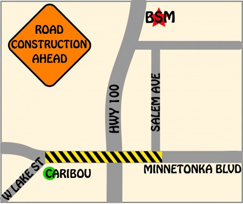 The construction on Minnetonka Boulevard and Highway 100 affects BSM students and faculty alike.