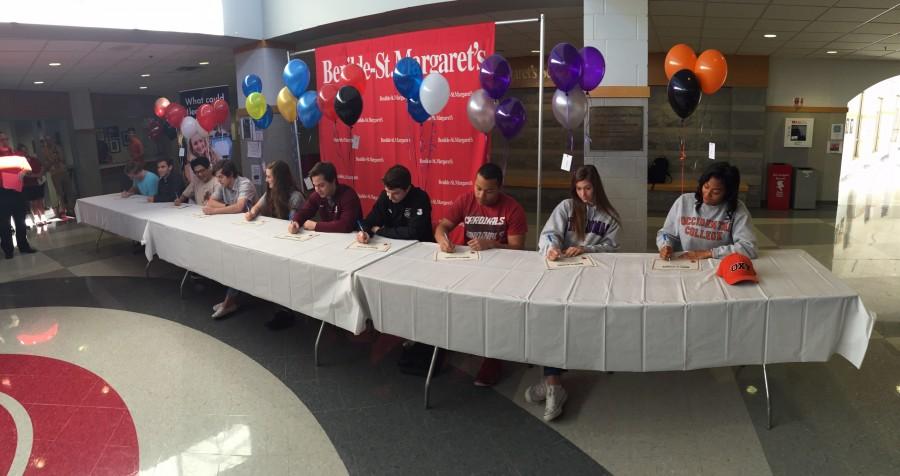 Ten BSM seniors sign their letters of intent