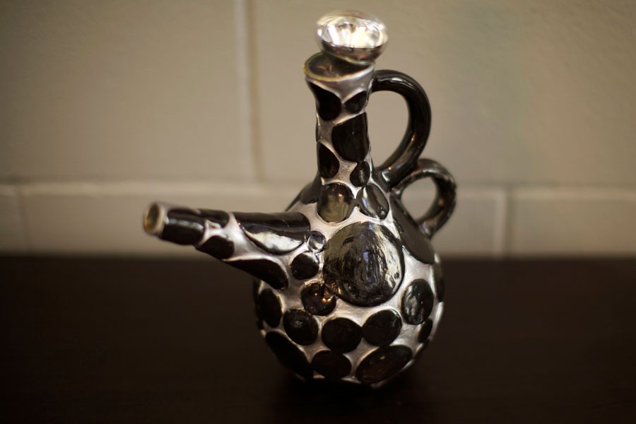Just one of the many tea pots Lilly Johnson created for her concentration.