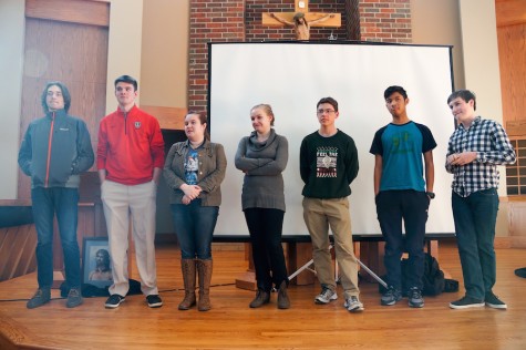 Latin students competed for the championship in the spelling bee after school on Tuesday. 