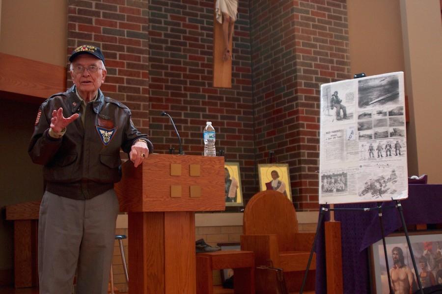 Staff Sergeant Parker spoke with BSM students about his experiences in World War II. 