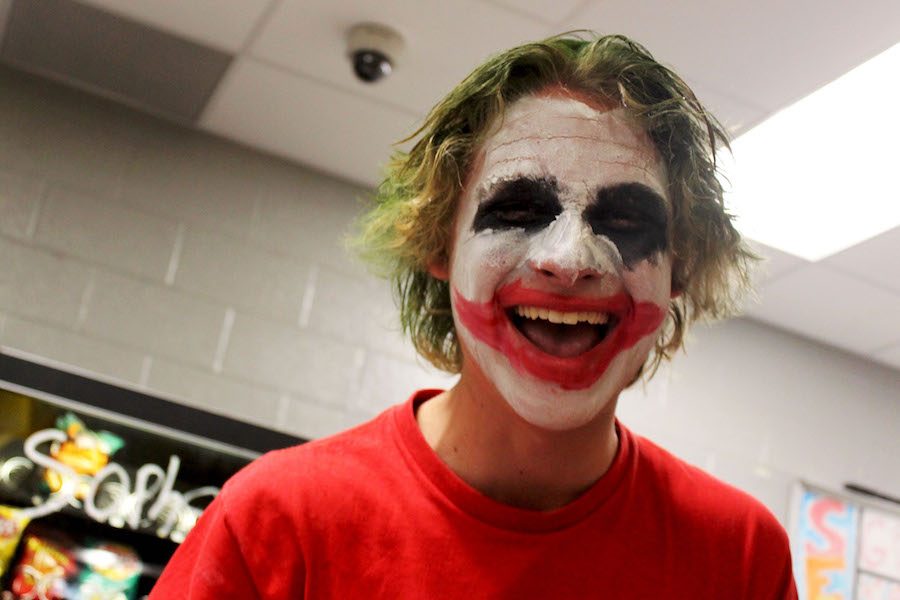 Junior Spencer Becker dressed up as the Joker for a school spirit day.