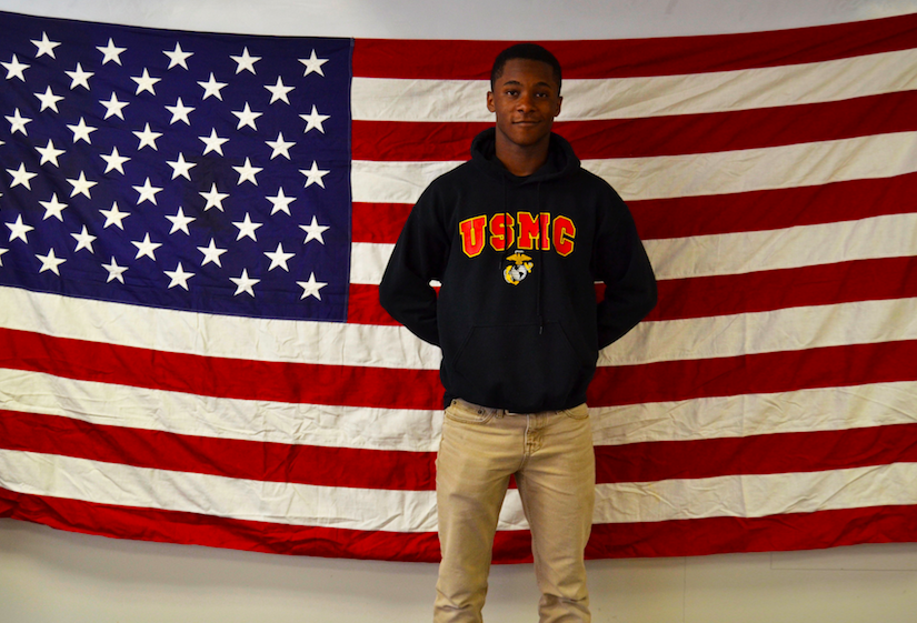 Senior Kameron Herndon has enlisted to become a marine and will be headed to boot camp next year. After his service, he hopes to join the SWAT Team.