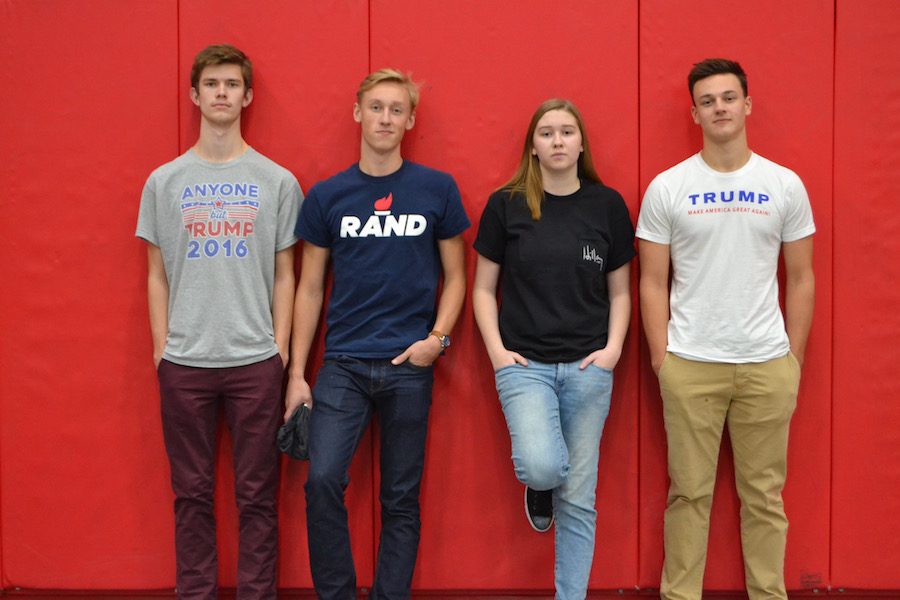 BSM students express their political views with election themed T-Shirts on election day 2016