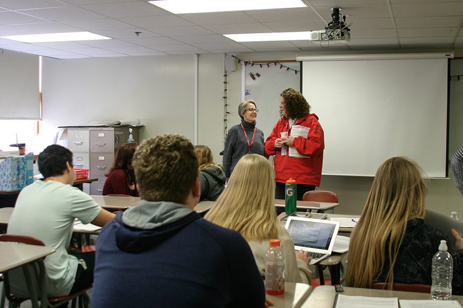 Team-teachers Megan Kern and Anne Marie Dominguez teach their american studies class with a high and positive energy like no other dynamic duo. 