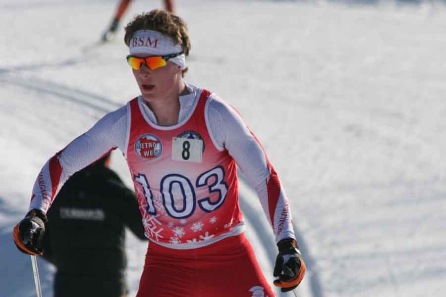 As one of the only experienced athletes on the team, junior Nordic ski captain Clyde Sellke joins senior captain Claudia Elsenbast in helping with administrative duties of the team in the absence of a head coach.