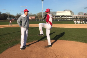Senior pitcher Derek Drees and his father, Tom, have worked together to refine Dereks pitching mechanics for years, and will miss each other when Derek moves on to play collegiate baseball at Virginia Tech next year.