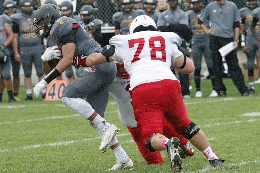 Senior Eric Wilson was both a captain and an offensive lineman on the championship team.