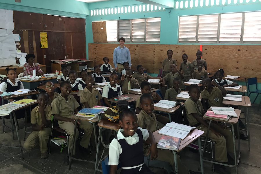 During her trip to Jamaica, LeBlanc and her son helped at a school as a teaching assistant. Help and donations were appreciated due to a shortage of supplies in the school.