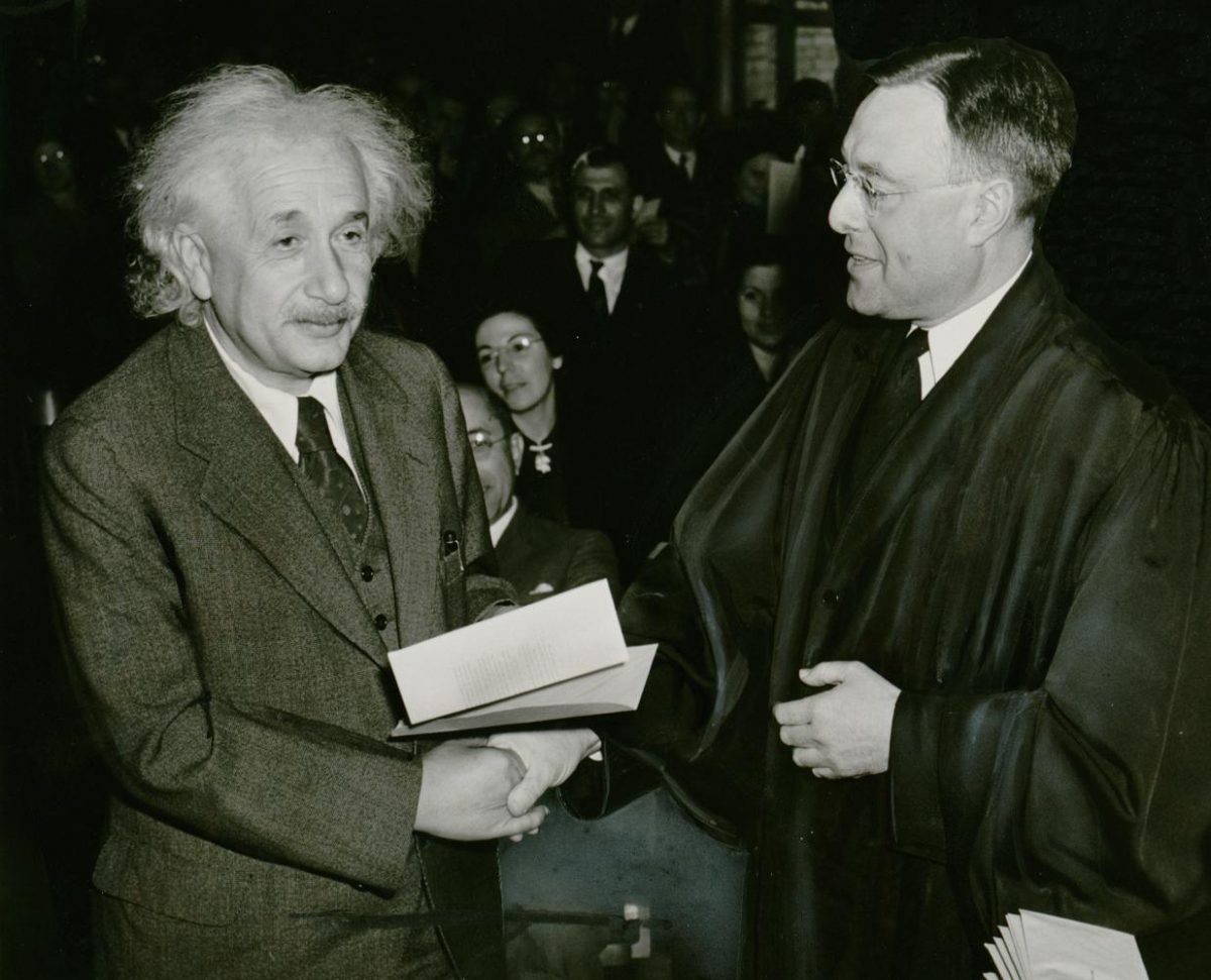 Famous scientist Albert Einstein becomes an American Citizen.