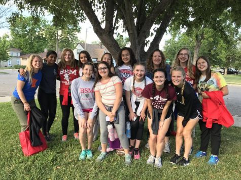 The mission trip group helped volunteer in an impoverished South Dakota community.