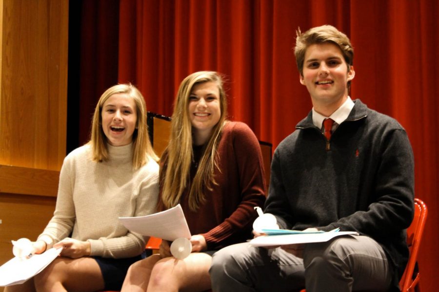 President+Ben+Larson%2C+Vice+President+Hattie+Hoffman+and+Secretary+Claire+Grazzini+of+National+Honors+Society+induct+incoming+members