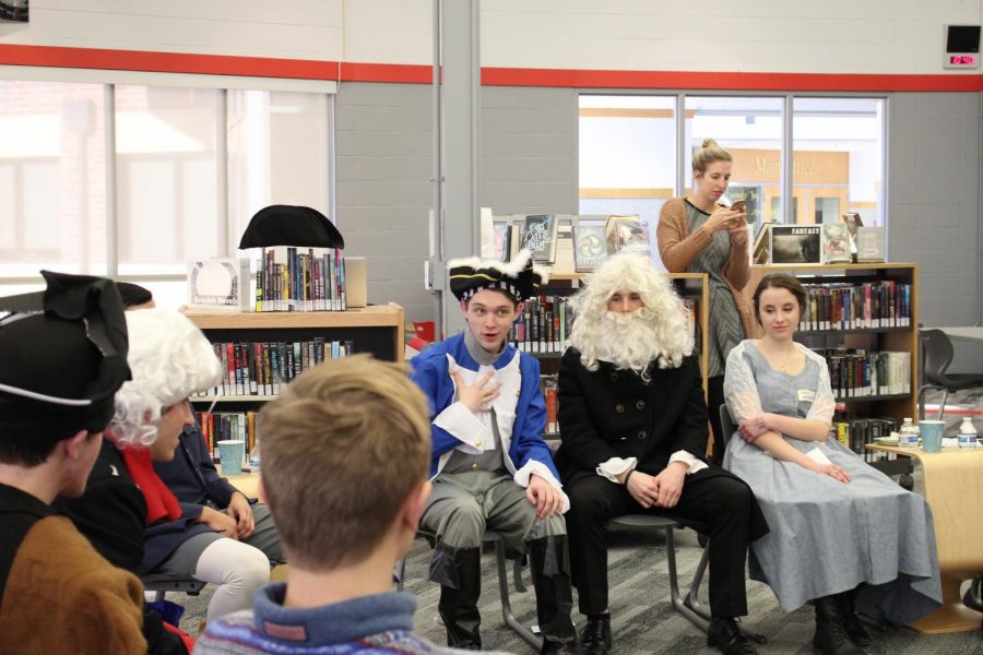 Each student was given a historical figure to play and was expected to dress up and spend the salon as that person.
