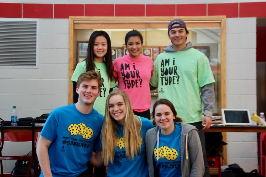 BSMs blood drive was run by the three junior NHS members, and three senior NHS members. The junior members (top row) are, from left to right: Doreen Liu, Cheyanne Carter and Shay Kinney-Leonhardt. The senior NHS members (bottom row) are, from left to right: Ben Larson, Megan Olk and Olivia Pohlen.