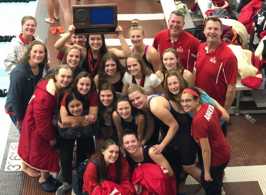 Girls+Swim+places+second+at+Section+2A+and+sends+several+racers+to+State.