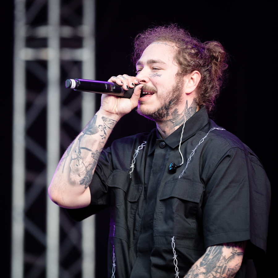 Post Malone at the main stage at Stavernfestivalen.