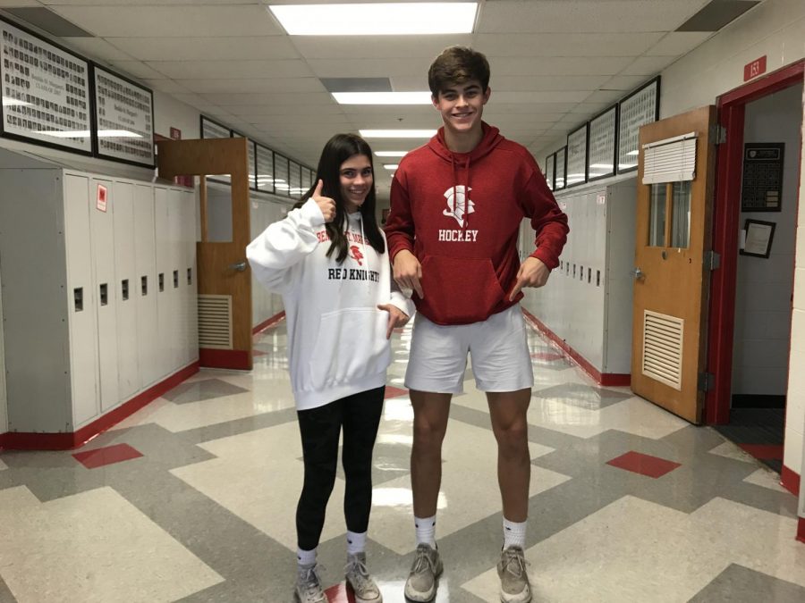 Junior Francesca Near and 
senior Cooper Gay in the new dress code