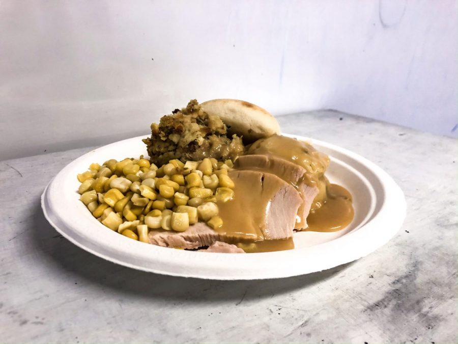 Many students enjoy the  classic Thanksgiving meal as prepared by Taher and served on the Tuesday before break.