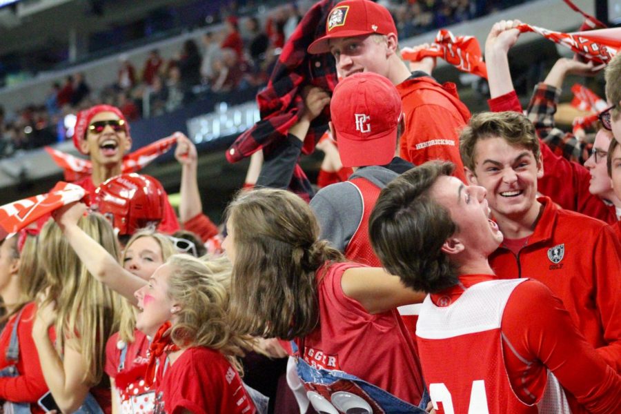 BSM+students+get+rowdy+in+the+stands+following+the+win.