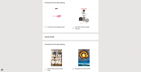 BSMs March Book Madness is designed to pit books against each other to see which ones are the students favorites. This Google Form is used for voting.