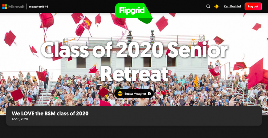 This+year+BSM+hosted+the+senior+retreat+using+the+platform+Flipgrid.