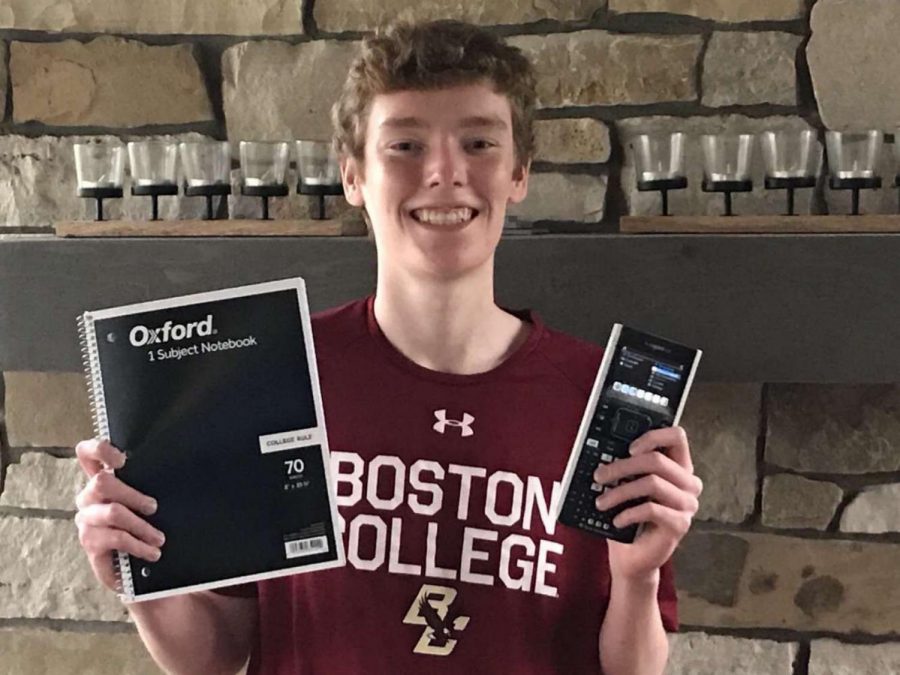 Valedictorian Dominic Vogel plans to continue his achievement-studded academic career at Boston College studying economics.