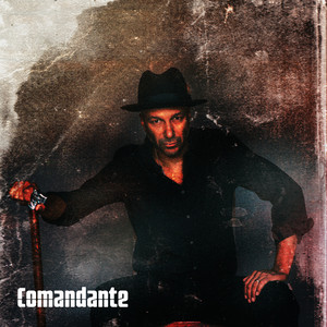 Tom Morello poses on the album cover for Comandante.