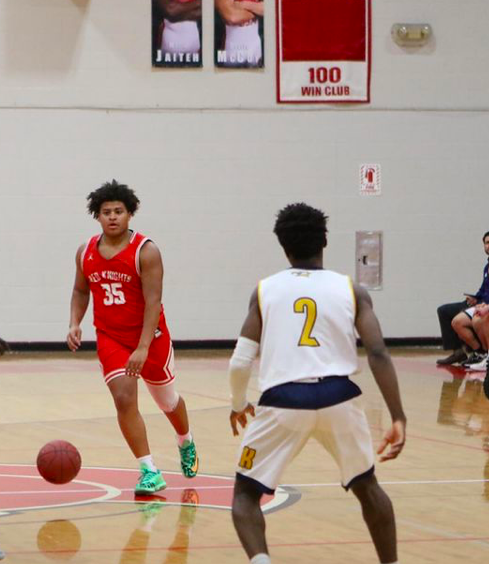 Senior Noah Allen in action during the 2019-2020 season.