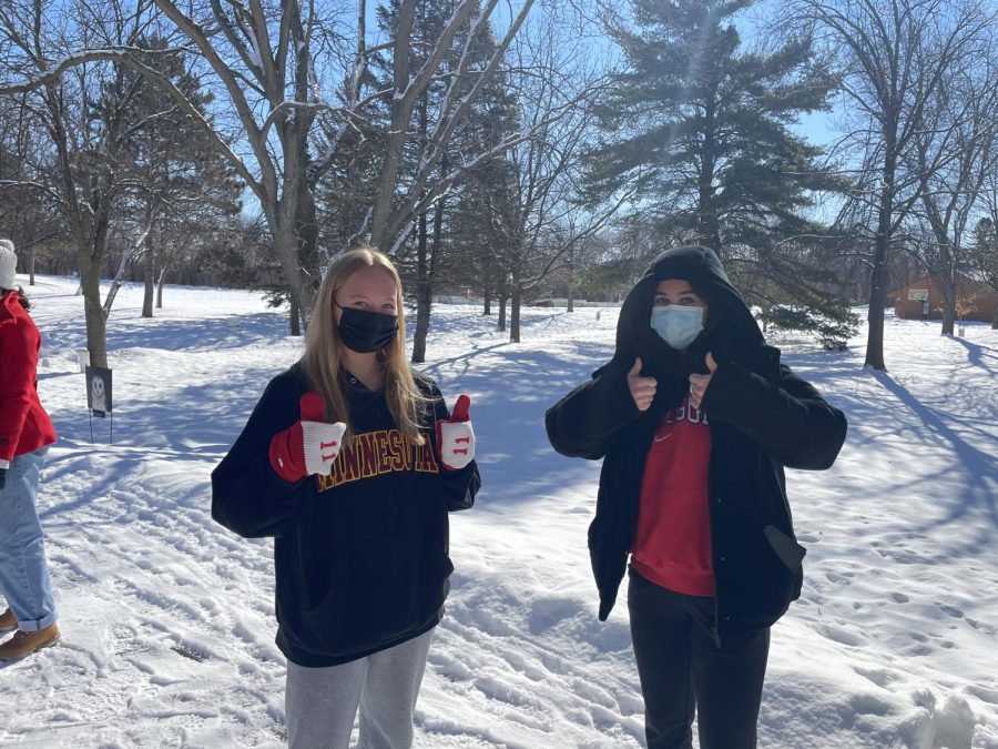 BSM Seniors go on nature walk on Senior Community Day.