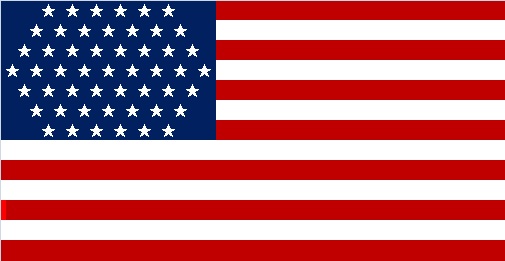 If Washington DC became a state, the new US flag might look something like this.