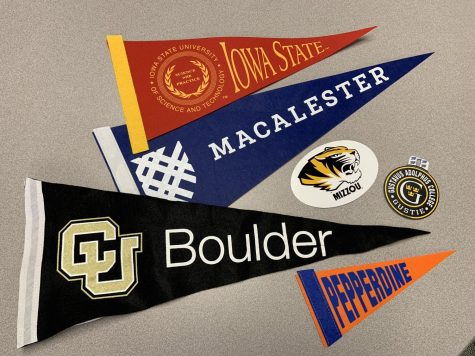 Assorted college banners showcasing a range of popular college options.