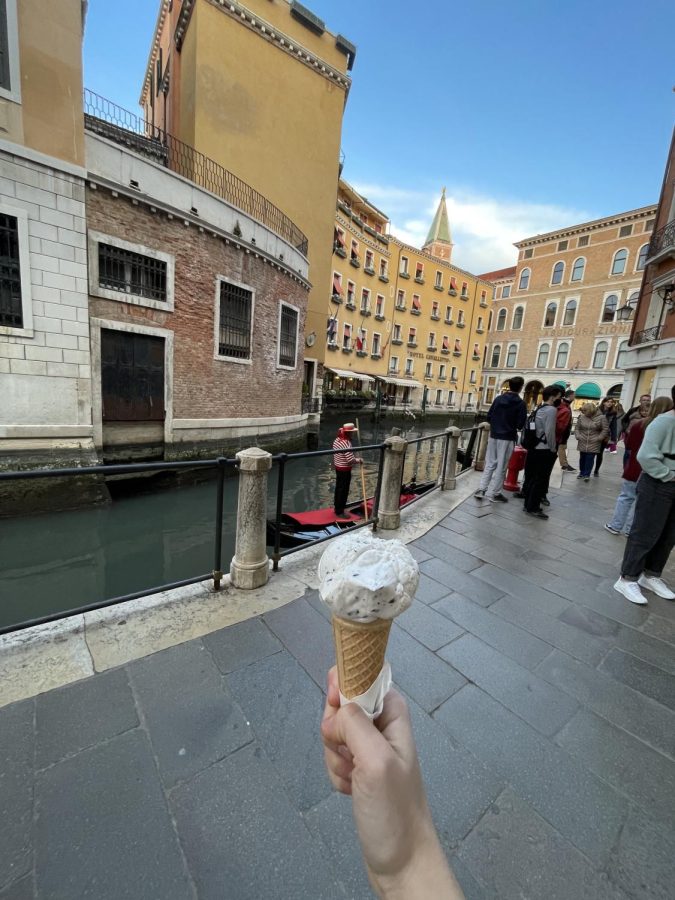 Our first round of gelato in Venice after our long travel day. 