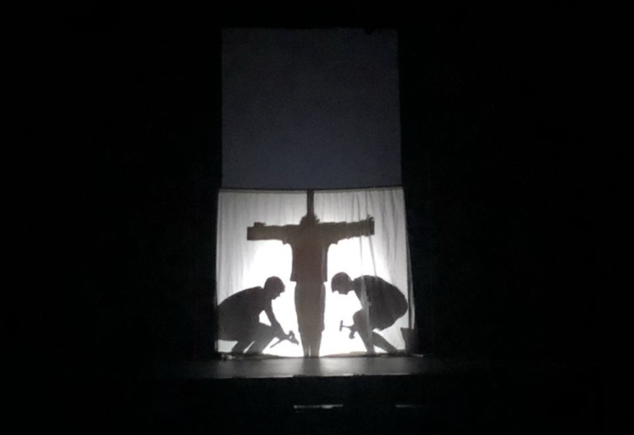 BSMs AP Spanish Literature class performs the 11th station of the cross: the crucifixion.