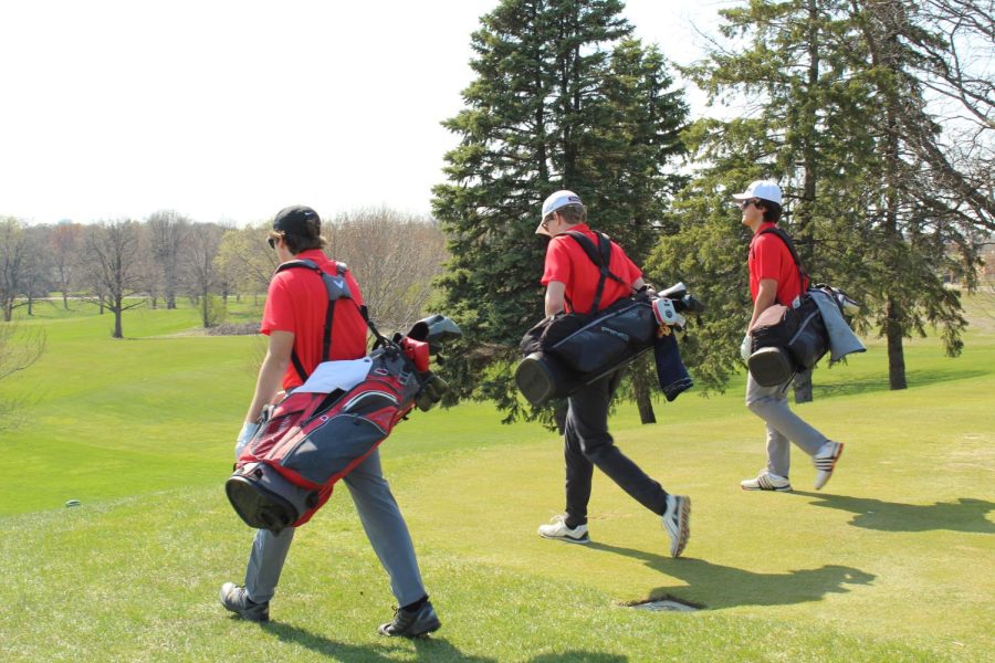 Boys varsity out on the course for practice at Meadow Brook.