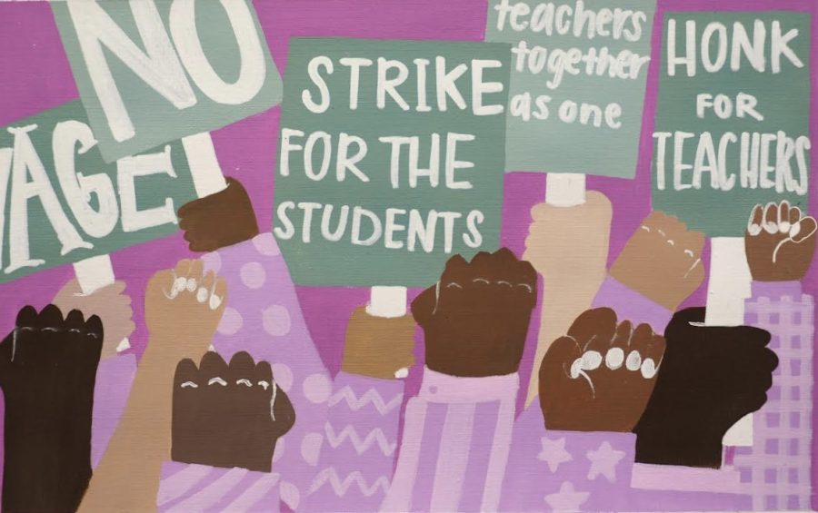 The+recent+Minneapolis+teacher+strike+has+brought+awareness+to+the+differences+between+teacher+rights+at+public+and+private+schools.
