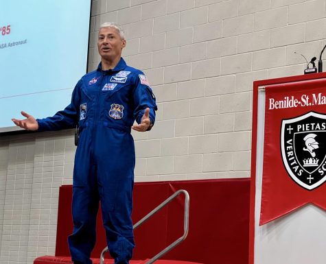 On September 23, Mark Vande Hei returned to BSMs campus to celebrate his return to Earth.
