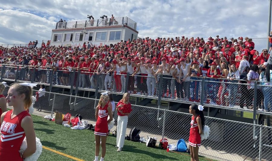 The BSM student section at homecoming football game.