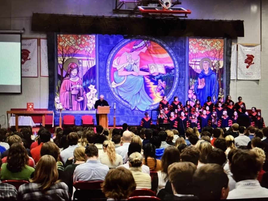 During Catholic Schools Week, BSM came together to celebrate Mass.